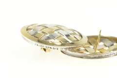 Sterling Silver 18K Gold Gabriel Ofiesh Hand Woven Designer Earrings