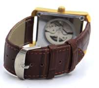 Sewor Automatic Watch with Brown Leather Strap