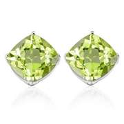 1.30CT PERIDOT SILVER STUDS