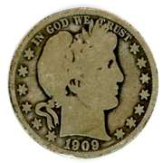 1909-O Barber Silver Half Dollar