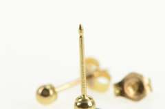 14K Yellow Gold 2.8mm Round Ball Classic Stud Sphere Earrings