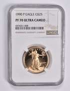 PF70 UCAM 1990-P $25 American Gold Eagle 1/2 Oz. .999 Fine Gold NGC