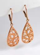 Pretty Rose Gold Dangle Earrings