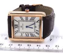 Pablo Raez Stainless Steel Watch with Leather Strap