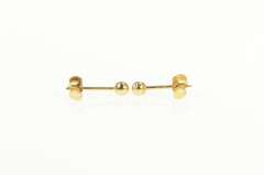 14K Yellow Gold 2.8mm Round Ball Classic Stud Sphere Earrings