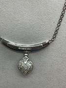 14K WHITE GOLD AND DIAMOND NECKLACE