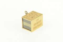 14K Yellow Gold 3D Mad Money $1 Bill Cash Emergency Charm/Pendant