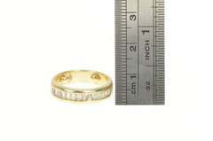 14K Yellow Gold 0.70 Ctw Baguette Diamond Wedding Band Ring
