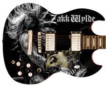 Zakk Wylde Autographed Custom Graphics Photo Guitar ACOA