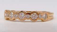 14kt Solid Yellow Gold Diamond Band