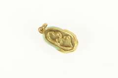 14K Yellow Gold Retro 3D Enamel Kitty Cat Slipper Loafer Charm/Pendant