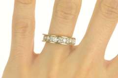 14K Yellow Gold 1.25 Ctw Diamond Channel Wedding Band Ring