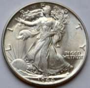 Sharp Near Unc 1944 Walking Liberty Half