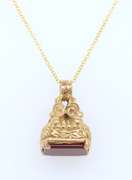 Antique Mini Watch fob Charm in Yellow gold