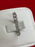 CERTIFIED LADIES 14K WHITE GOLD AND DIAMOND BAND
