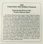 1999 U.S. Mint Holiday Ornament