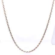 Vintage 925 Sterling Silver Rope Chain Necklace