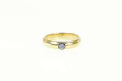 14K Yellow Gold Natural Sapphire Flush Inset Baby Child's Ring