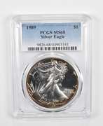MS68 1989 American Silver Eagle - Graded PCGS