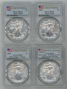 4 Diff. PCGS MS70 FS graded $1 Silver Eagles 2019 to 2021