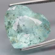 Heart cut! 17.95ct untreated sea blue Aquamarine
