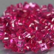 Outstanding 3.65ct 100 piece princess cut Ruby set