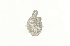 Platinum Art Deco 2.25 Ctw Diamond Freeform Statement Ring