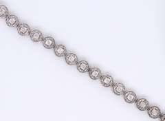 Wonderful White Gold Illusion Set Diamond Tennis Bracelet