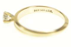 14K Yellow Gold 0.28 Ct Diamond Round Solitaire Engagement Ring
