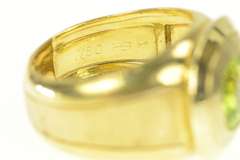 14K Yellow Gold Hammerman Bros. Peridot Designer Men's Ring