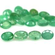Oval cut 7.56ct Zambian Emerald set