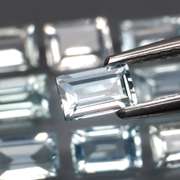 Gorgeous 3.14ct untreated platinum blue Aquamarine set