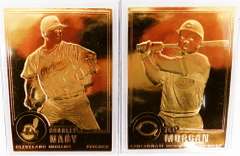 2 - 22KT Gold Foil Baseball Cards