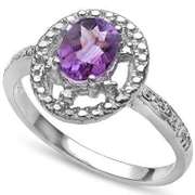 3/4ct AMETHYST STERLING RING
