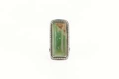Sterling Silver Native American Royston Turquoise Squared Ring