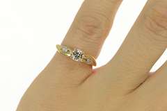 14K Yellow Gold 0.56 Ctw Diamond Round Classic Engagement Ring
