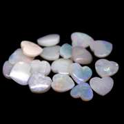Unheated! 7.42ct heart cut Ethiopian opal set