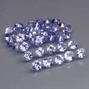 Heavy flashing 3.24ct diamond cut Tanzanite set
