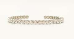 18KT WHITE GOLD DIAMOND CUFF BANGLE BRACELET BY KWIAT