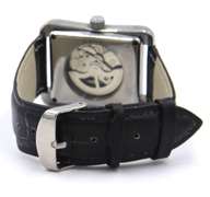 Sewor Automatic Watch with Black Leather Strap