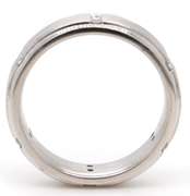 Gent's Scott Kay Diamond Wedding Band in Platinum