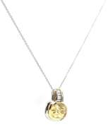 4.00ct Yellow Sapphire and 0.20ctw Baguette Diamond Pendant Necklace in 18K