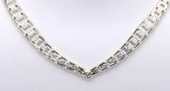 925 Sterling Silver Italian Fancy Link Necklace