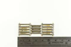 Sterling Silver Tiffany & Co Gate Link 18K Gold Layered Bar Money Clip