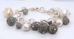 925 Sterling Silver Ball Charms Bracelet