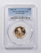PR70 DCAM 2001-W $10 American Gold Eagle 1/4 Oz. .999 Fine Gold PCGS