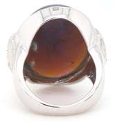 8.75ct Oval Opal and 0.25ctw Diamond Ring in 14K