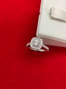 CERTIFIED BRAND NEW NEIL LANE 14K WHITE GOLD AND DIAMOND ENGAGEMENT RING