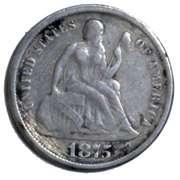 1878 CC Below Wreath Seated Dime