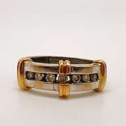 14kt Solid Gold & Diamond Band Ring